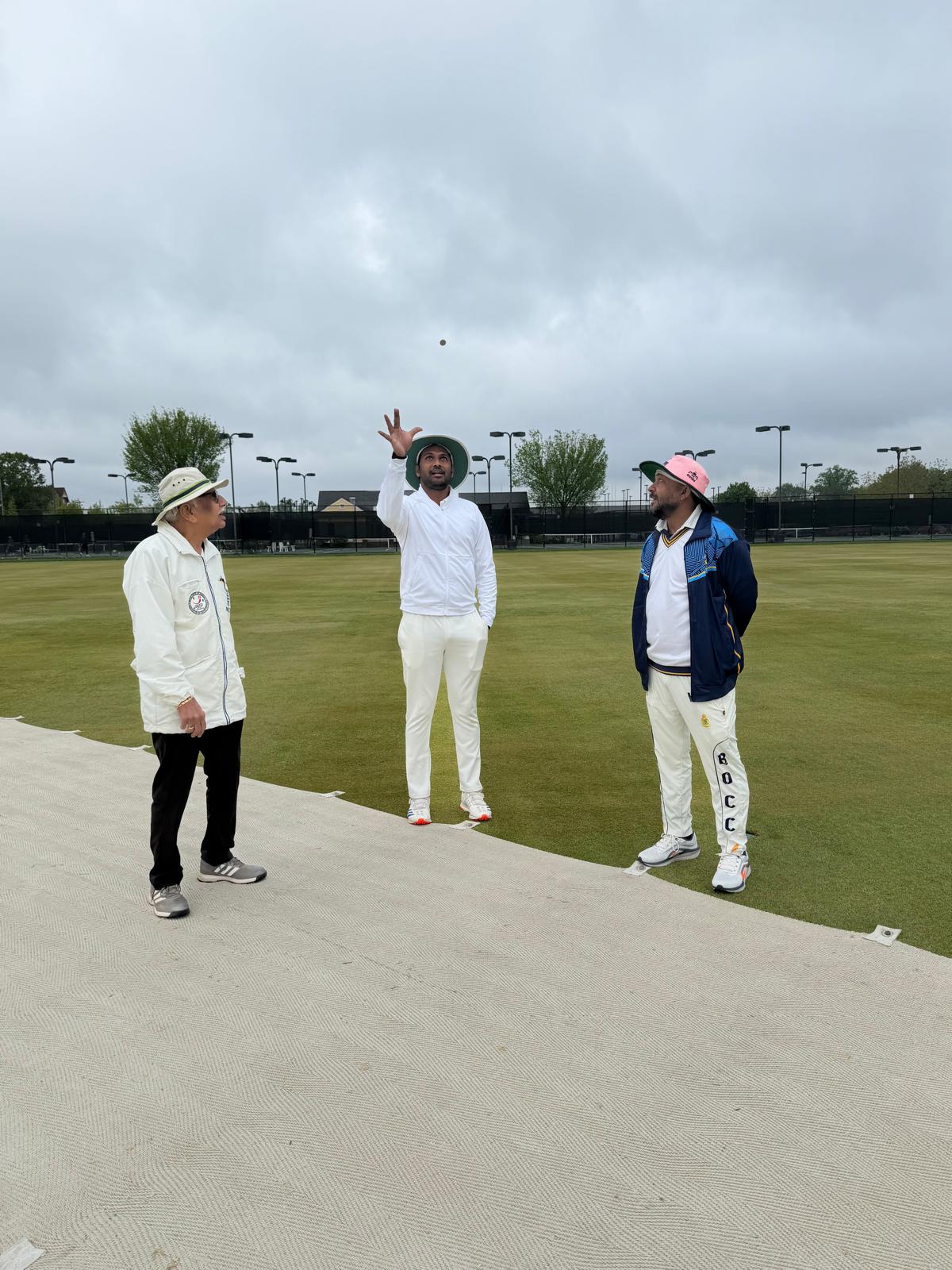 Germantown Cricket Club captains at the toss